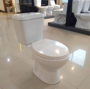 Ensemble de sanitaires en céramique bon marché en gros, WC, lavabo sur pied, ensemble de lavabo, siphon, combinaison de toilettes et de lavabo pour salle de bain - Product Image 2
