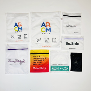 Bolsas de lavandería personalizadas de malla fina con cremallera, plegables, modernas, para lavadora, venta al por mayor - Product Image 6