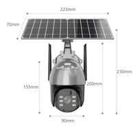 Home Security Smart Human & PIR Detection Wireless Security Camera Kit Solar Outdoor