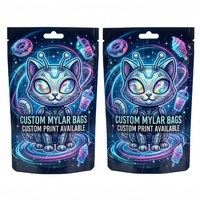 Sachets Mylar holographiques refermables de 3,5 g, imprimés sur mesure, anti-odeur pour herbes, approuvés FBA, taxes incluses, expédition USA