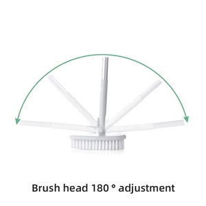 Shower Scrubber Cleaning <b>Brush</b> Combo PP Material Tub and Tile Scrubber Cleaner <b>Scrub</b> <b>Brush</b> with Long Handle - Product Image 5