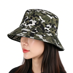 หมวกกันแดดลายพรางพร้อมเชือกกันลมสำหรับผู้ชายและผู้หญิง - Product Image 3