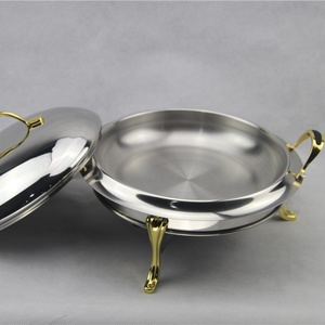 Casserole et faitout innovants haut de gamme en acier inoxydable, pot à <span class=keywords><strong>alcool</strong></span> solide, design pied de tigre, poêle non revêtue compatible gaz - Product Image 3