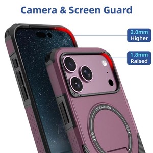 Funda Magnética de Lujo para Teléfono Móvil con Anillo de Soporte Oculto, Carcasa Trasera de TPU a Prueba de Golpes, Protector Eficaz para iPhone 18 17 Pro Max - Product Image 4