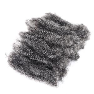<span class=keywords><strong>Capelli</strong></span> Umani Ricci Afro Grigio Sale <span class=keywords><strong>e</strong></span> Pepe Argento, 10-26 Pollici, 1 Fascio, Senza Trama, Bulk, per Trecce Boho <span class=keywords><strong>e</strong></span> Effetto Bagnato Ondulato - Product Image 2