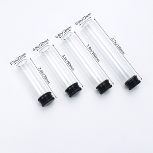 Tube en verre transparent de qualité cosmétique, résistant à l'eau, avec bouchon à vis, pour le stockage de cônes roulés, taille King Size, 22*120mm - Product Image 5