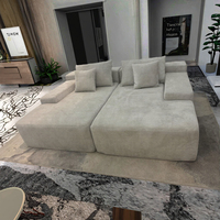 YY29 #   Housse de canapé combinée en tissu de velours côtelé moderne, convertible, emballage sous vide, rembourrage en éponge, salon, chambre à coucher, bureau