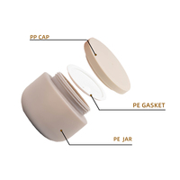 Emballage de luxe en HDPE beige doux au toucher de 100 ml, 200 ml, 300 ml, 500 ml, 250 g pour shampoing, après-shampoing, gel douche et crème pour les mains