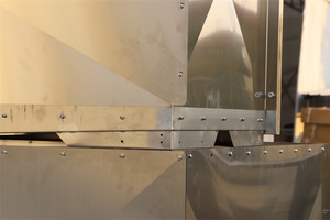 Ağır Modern katı köpek sandık kulübesi S/S <span class=keywords><strong>Pet</strong></span> kafesleri çift yığın drenaj kafesi ahşap plastik zemin plakası/kase kase braketi - Product Image 5