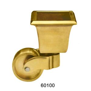 Antike Caster Messing Möbel räder mit quadratischer Tasse - Product Image 2