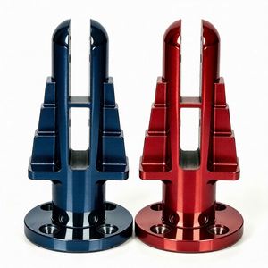 Soporte de vidrio para barandilla de aluminio anodizado mecanizado por CNC, multicolor, para montaje en suelo, para barrera de piscina - Product Image 4