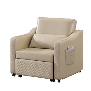 Hospital Companion <b>Bed</b> Genuine <b>Leather</b> Recliner With Wheels <b>Storage</b> Pocket For Adults And Elderly - Product Image 5