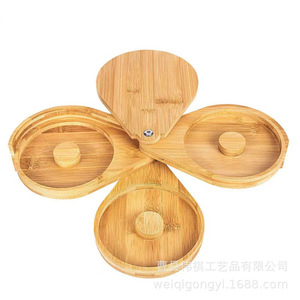 <b>Bamboo</b> Wooden Three Layer Salt Sugar Rim Box Cocktail Party Bartending Tool Desktop Storage <b>Container</b> - Product Image 5