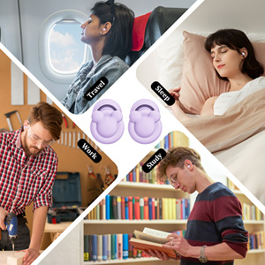 Bouchons d'oreilles en silicone souple personnalisables avec logo, 4 tailles, filtre anti-bruit, embouts en mousse à mémoire de forme, bouchons d'oreilles insonorisants - Product Image 4