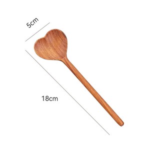 Cucchiaio Ecologico Vintage in <span class=keywords><strong>Legno</strong></span> <span class=keywords><strong>di</strong></span> Acacia Naturale a Forma <span class=keywords><strong>di</strong></span> Cuore con Manico Lungo - Product Image 3