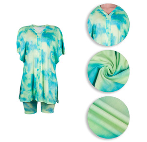 Vente en gros, dropshipping, pyjama pour femmes et filles, manches courtes, taille élastique, imprimé logo des îles Marshall - Product Image 6