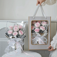 Couleur véritable Bouquet séché naturel pour toujours bouquet de fleurs préservées rose éternelle pour maman femme