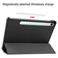 Étui rigide OMEVE pour Samsung Galaxy Tab S9 FE/ S10 FE 10,9 pouces, étui fin en cuir PU intelligent à trois volets, support antichoc pour tablette
