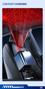 Cargador de coche con tres cables retráctiles incorporados, USB de coche de carga súper rápida de 114W compatible con iPhone 17 Samsung - Product Image 5