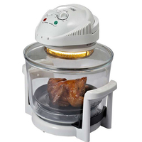 Four halogène à convection Friteuse à air de grande capacité Four Rôti Cuisinière à ondes lumineuses Argent 20l 7l Lampe annulaire électrique