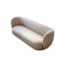 Ensemble de canapés modernes minimalistes en tissu rayé pour salon, usage domestique, style nordique, ensemble de meubles