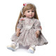 Poupée princesse reborn de 60 cm de haute qualité, poupée fille avec des cheveux blonds ultra longs, poupée haute simulation pour les cadeaux des enfants