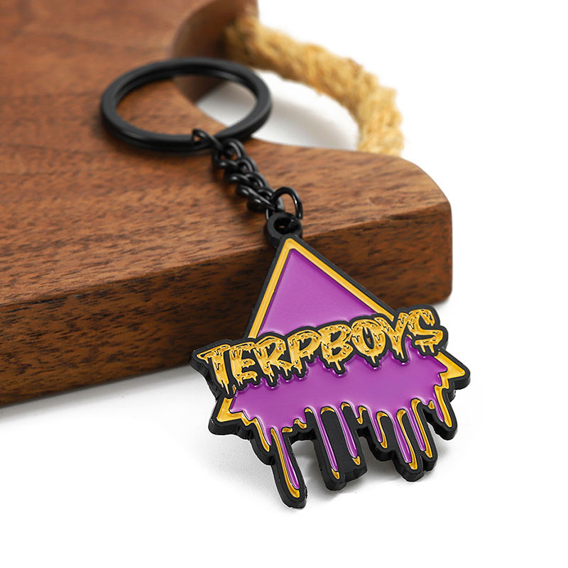 Black plated Enamel Keychain