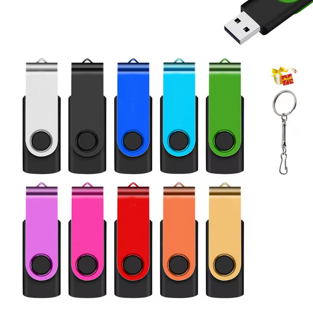 OEM 4in1 Swivel Micro USB & Type-C Flash Drive 1GB-2TB Custom Logo Metal Thumb Drive