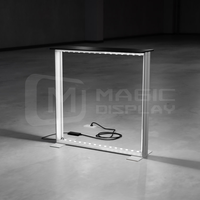 Facile à installer, présentoir lumineux SEG, comptoir lumineux portable, table de promotion, comptoir pour la publicité, événements, salons professionnels
