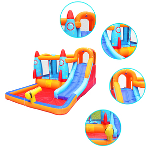 Fabricant de toboggan aquatique pour maison rebondissante Combo Jumping Rocket Ball Pool Gonflable Bouncy Castle Toboggan aquatique Prix avec toboggan - Product Image 3