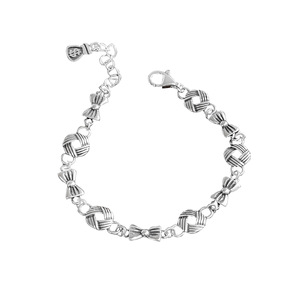 S925 Sterling Silver <b>Bow</b> Bracelet For Women Retro Style <b>Gift</b> Jewelry - Product Image 5