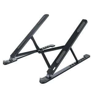 Boneruy 2022 Portable Aluminum Foldable Adjustable Laptop Stand Folding Outdoor Easy Use Computer Desk Metal Factory Price 10pcs