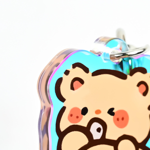 Dễ thương tùy chỉnh phim hoạt hình Acrylic cá nhân Mặt dây chuyền móc chìa khóa Vòng đeo tay cầu vồng thăng hoa Keychain quyến rũ - Product Image 4
