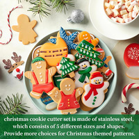 Wonderfulife Emporte-pièces de Noël en acier inoxydable Flocon de neige Arbre de Noël Bonhomme en pain d'épices Modèle de cuisson DIY WLB-895