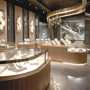 Agencement de magasin de bijoux et montres de luxe : personnalisation complète de la pièce, vitrine en verre, présentoir à bijoux, décoration de magasin - Product Image 3