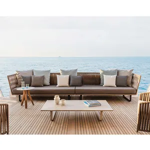 Drie Zitsbank Moderne Tuinmeubilair "Europese" Terras Weave Outdoor Metalen Rotte Touw Sofa