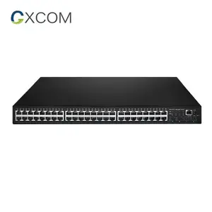 48 port gigabit L2/L3 Pro yönetilen IGMP SSH Telnet Rackmount Ethernet ağ anahtarı 4x1G fiber optik SFP