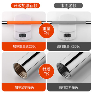 Faucet Extension Hose Universal Water Pipe Connector 30CM Alloy Orange Silicone Inner And Outer Rotation - Product Image 5