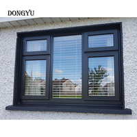Ventana Exterior de PVC para Villa de Lujo, Marco de Alta Resistencia, Doble Vidrio Templado, A Prueba de Viento, Insonorizada, Certificada Energéticamente, Abatible