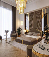Conception graphique de rendu 3D complet de l'intérieur de la maison, décoration de maison moderne de luxe, design d'intérieur