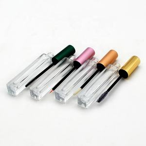 Flacon carré en verre pour sérum cils, flacon de mascara en verre personnalisable avec brosse, tube de mascara carré en verre 10ml - Product Image 1