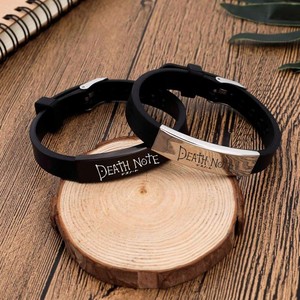 Nuovi Braccialetti in Silicone e Acciaio al Titanio Ispirati all'Anime Death Note, Gioielli <span class=keywords><strong>per</strong></span> Uomo e Donna, <span class=keywords><strong>Bracciale</strong></span> <span class=keywords><strong>per</strong></span> Coppie, Regalo <span class=keywords><strong>per</strong></span> Amici - Product Image 6
