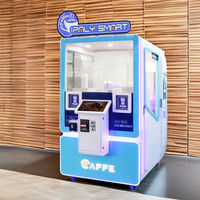 Distributeur automatique de café Iplaysmart Robot, entièrement automatique, chaud et froid, avec nettoyage automatique, écran tactile 22 pouces, capacité 150-200