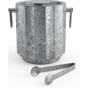 Grand seau à glace décoratif en alliage d'aluminium avec poignée robuste, durable et éco-responsable pour le stockage de la glace et le refroidissement de la bière à la maison - Product Image 1