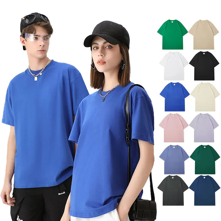 Streetwear T-shirt hommes oversize épaules tombantes poids lourd Boxy Fit T-shirt vierge pour hommes sérigraphie bouffante sérigraphie personnalisée logo