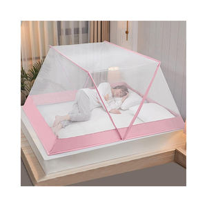 Nouvelle tente de moustiquaire pliante portable pour bébés rideaux d'été à installation gratuite motif quadrate pour les voyages - Product Image 1