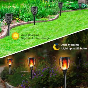 Lámpara <span class=keywords><strong>Solar</strong></span> con Forma de Llama OVO-061 con Sensor de Luz, IP65 Impermeable, para Decoración de Jardín, Paisaje y Caminos, Luz de Llama Pequeña - Product Image 2