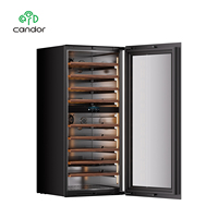 Refroidisseurs à vin et à boissons 224L Système de refroidissement de cave à vin intégré Réfrigérateur à vin avec écran tactile TFT Ventilation et éclairage LED