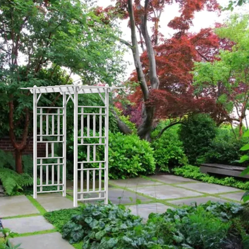 Fente ch Outdoor Modern Garden Arches, Arbours, Pergola, PVC-Kunststoff-Gartenlaube