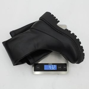 Bottes à plateforme basse de 4 cm pour femme, rouge et noir, bottes hautes au-dessus du genou pour femme - Product Image 6